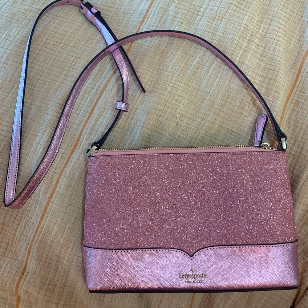 Kate Spade Pink Glitter Crossbody
